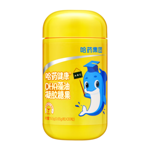 哈药 DHA藻油软胶囊  香橙味美国帝斯曼藻油dha 0.5g*30粒 2瓶