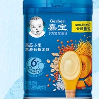 Gerber 嘉宝 南瓜小米系列 婴儿辅食高铁米糊 250g*1罐