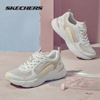 SKECHERS 斯凯奇 女鞋2024夏季网面透气厚底老爹鞋软底舒适缓震休闲跑步鞋 37