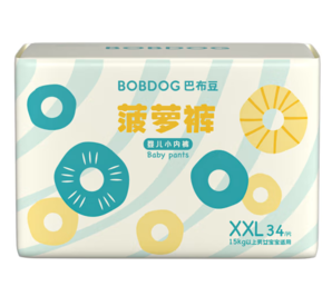 BoBDoG 巴布豆 菠萝系列 拉拉裤 XXL34片