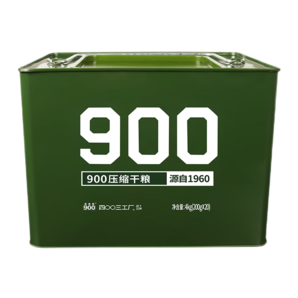 900压缩饼干200g*20袋8斤铁桶装户外零食麦香原味家庭应急储备食品