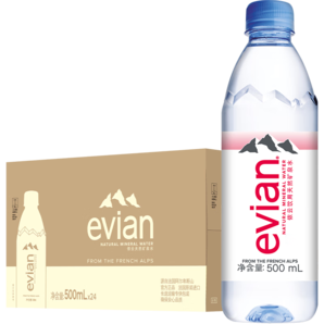 evian 依云 矿泉水 法国原装进口 500ml*24瓶