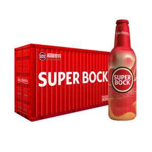 超级波克（SUPER BOCK）黄啤酒礼盒整箱装 355ml*12铝瓶 节日送礼好物