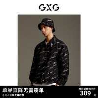 GXG 男装 满身提花夹克外套 GEX12112533 黑色 180/XL