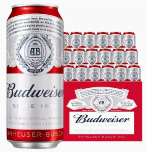 88VIP！Budweiser 百威 啤酒9.7度经典醇正红罐拉格450ml*18听