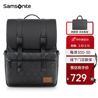 Samsonite 新秀丽 男士双肩包 TT1 黑色