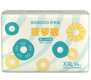 BoBDoG 巴布豆 菠萝系列 拉拉裤 XXL34片